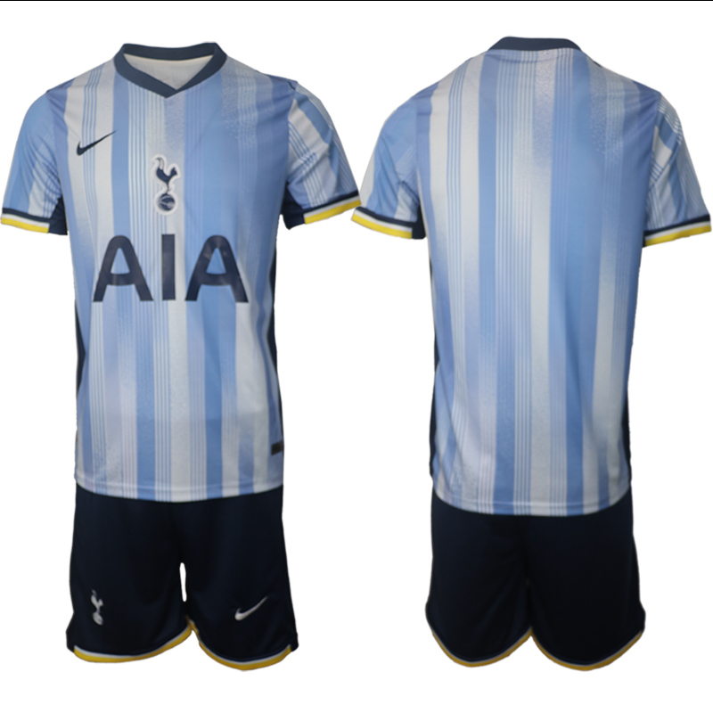 Men 2024-2025 Club Tottenham away Blue Blank Soccer Jersey->tottenham jersey->Soccer Club Jersey